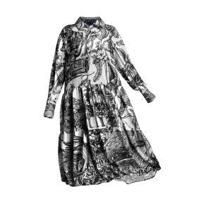 50TH INDEPENDENCE BOHO DRESS-MONOCHROME
