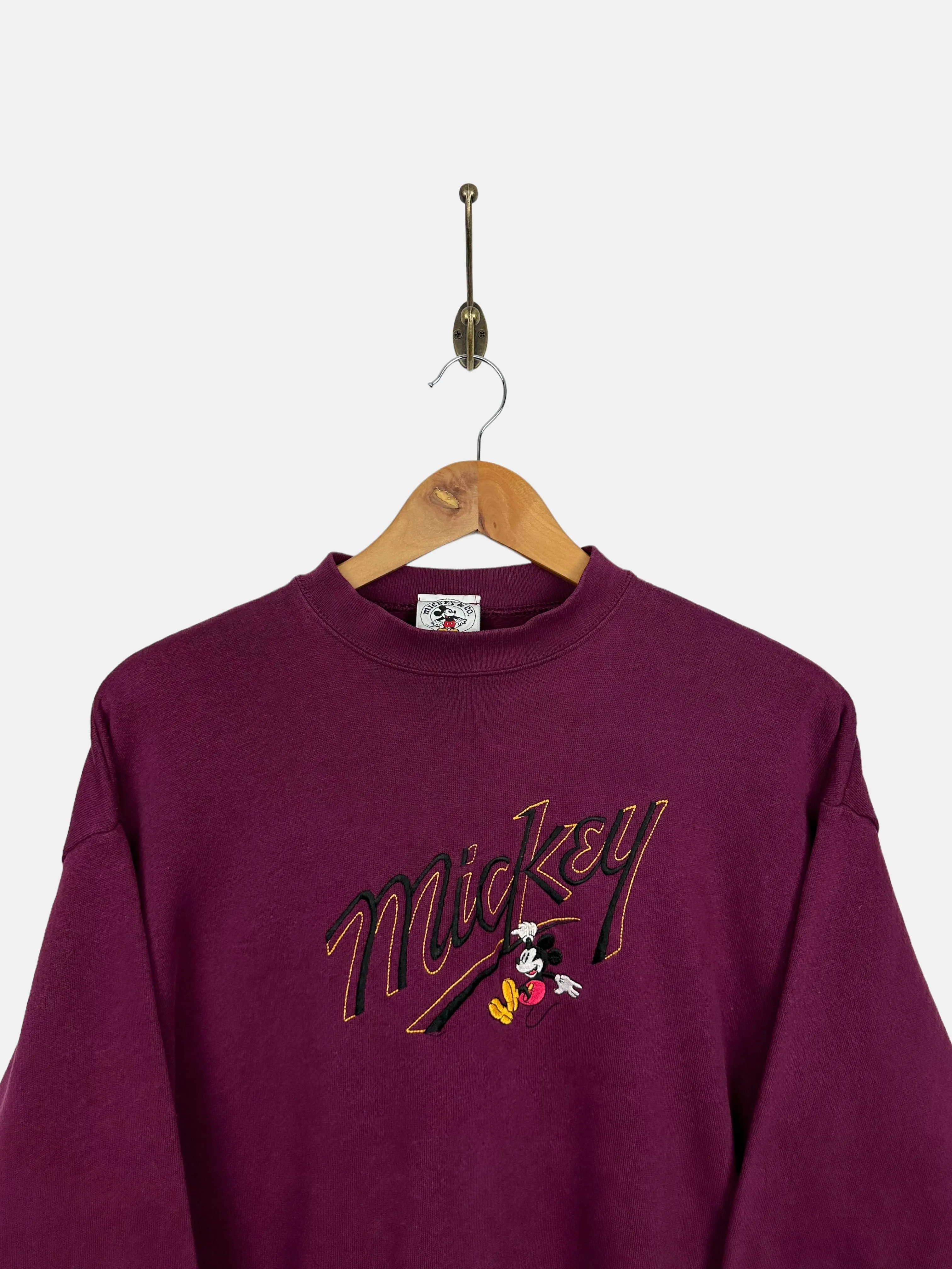 90's Disney Mickey Embroidered Vintage Sweatshirt Size 8