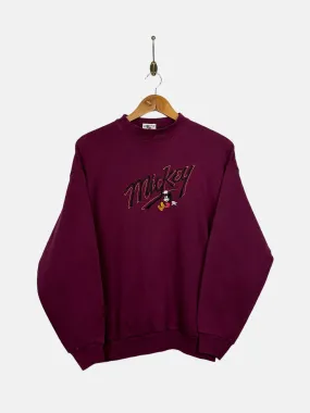 90's Disney Mickey Embroidered Vintage Sweatshirt Size 8