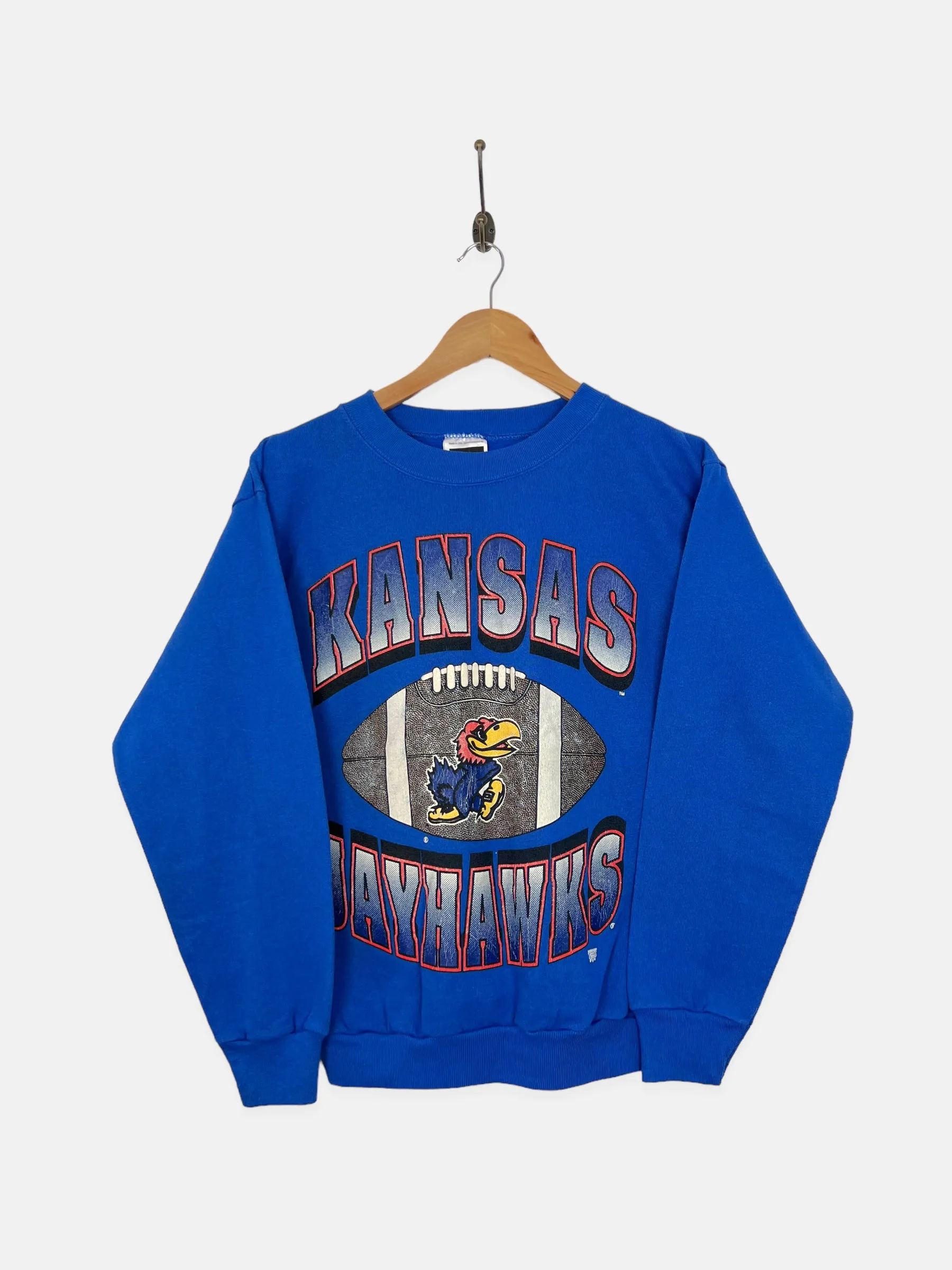 90's Kansas Jayhawks USA Made Vintage Sweatshirt Size 8