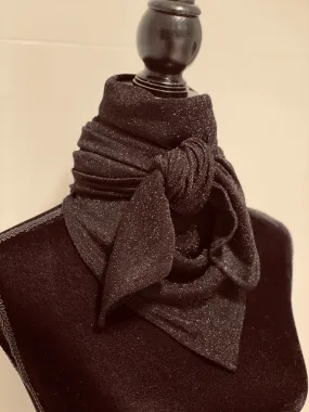A7318 - Black Sparkle Rawhide Scarf