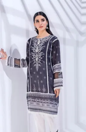 Al Zohaib Black & White Monochrome Kurti '21 – BWPK'21-01