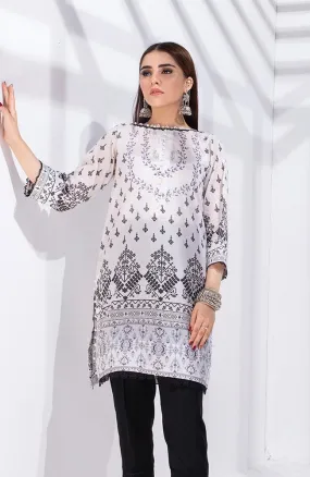 Al Zohaib Black & White Monochrome Kurti '21 – BWPK'21-02