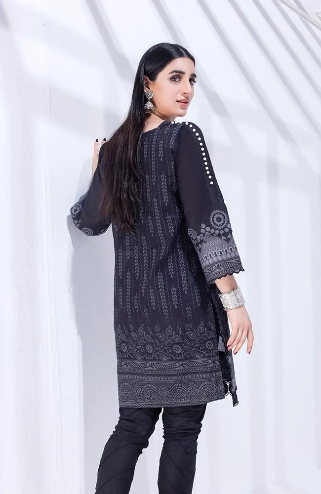 Al Zohaib Black & White Monochrome Kurti '21 – BWPK'21-03