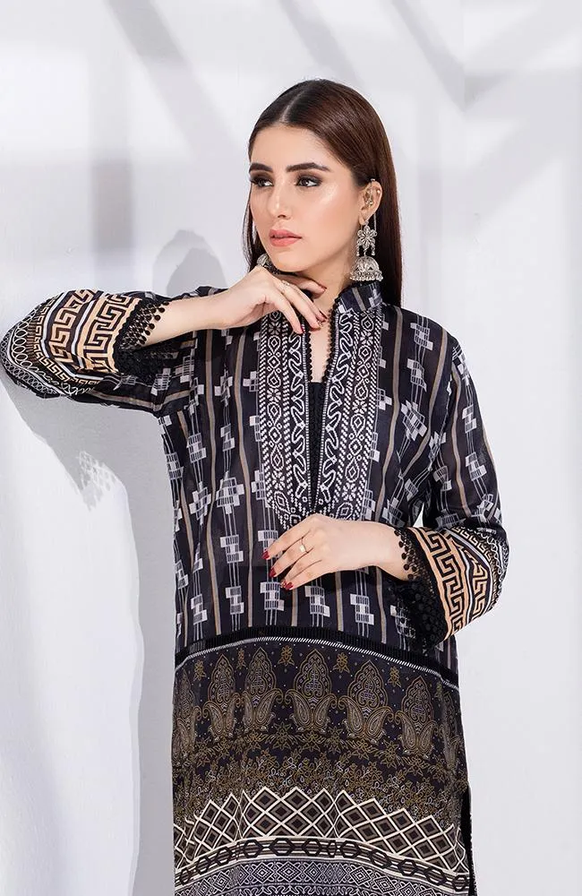 Al Zohaib Black & White Monochrome Kurti '21 – BWPK'21-05