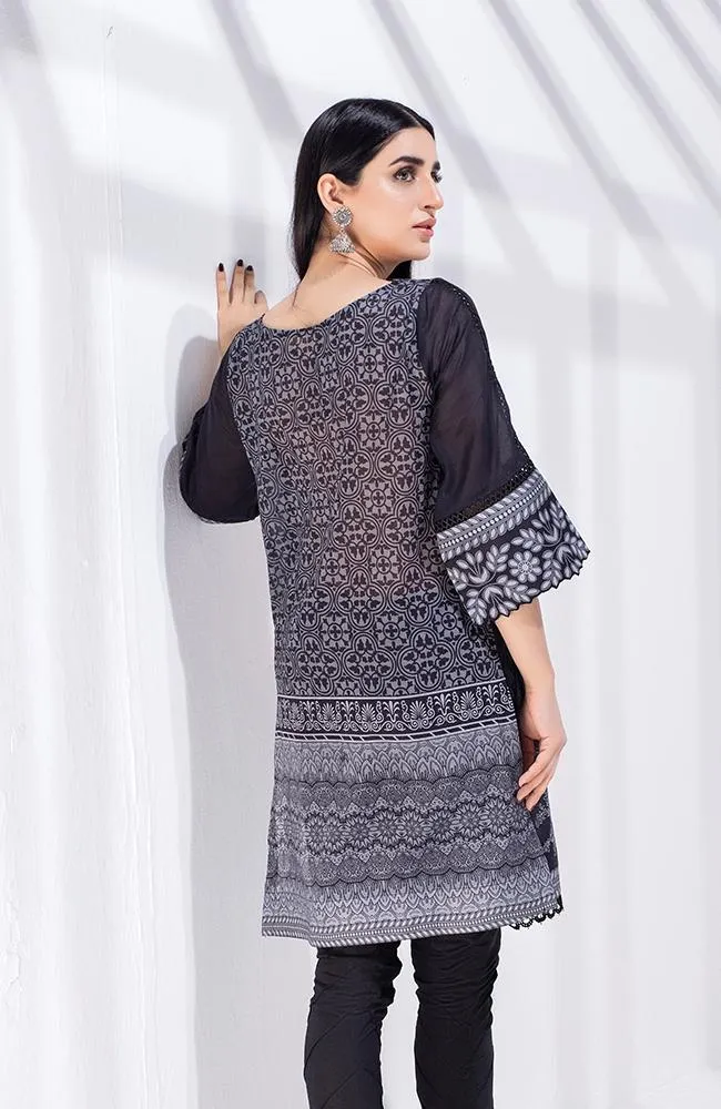 Al Zohaib Black & White Monochrome Kurti '21 – BWPK'21-07