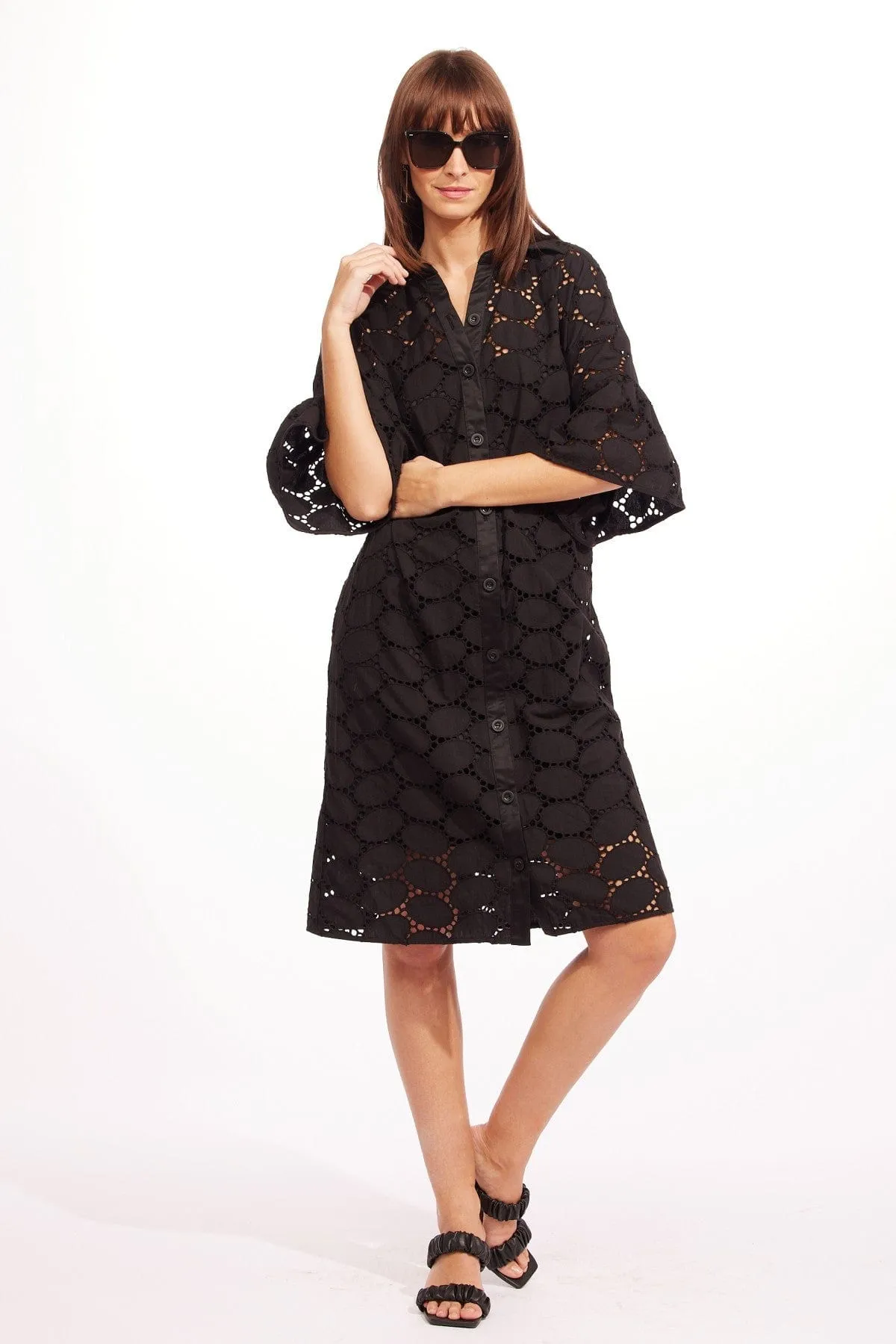 Ankara Dress - Black Oval