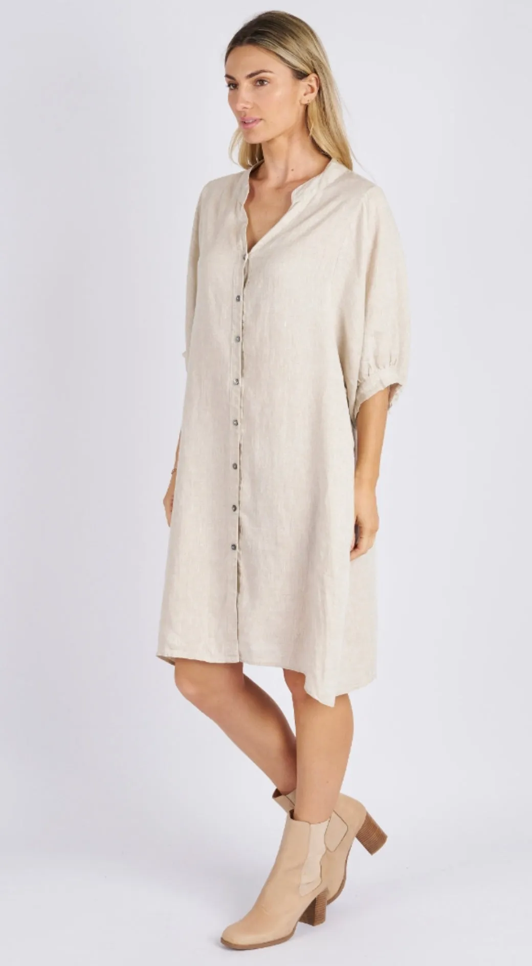 Annya Natural Linen Dress