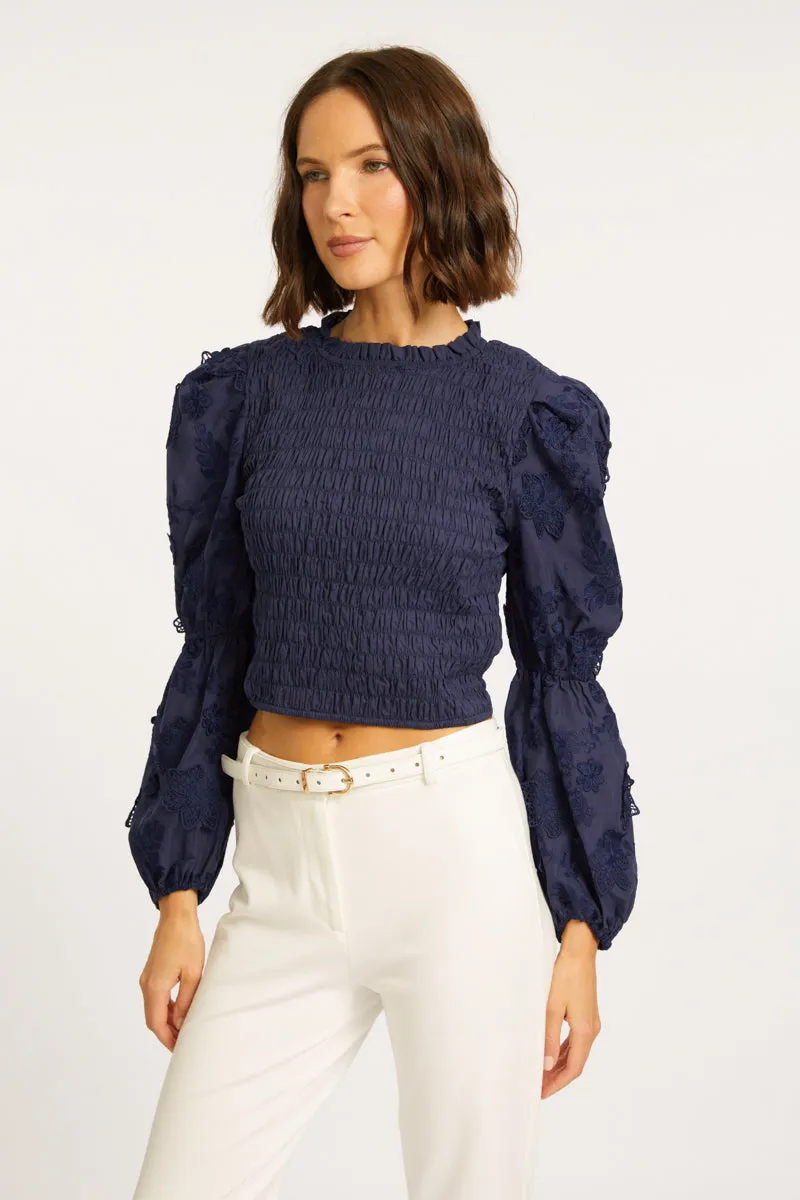 Arabella Peacoat Navy Top