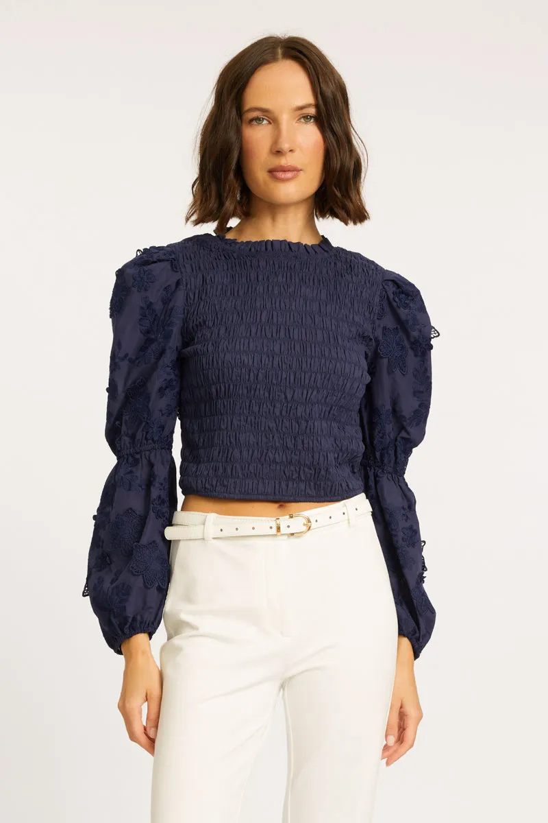 Arabella Peacoat Navy Top