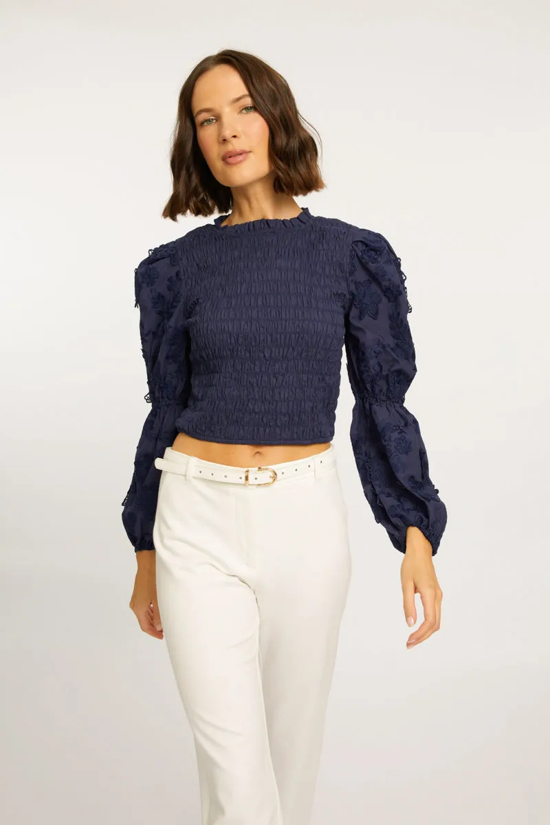 Arabella Peacoat Navy Top