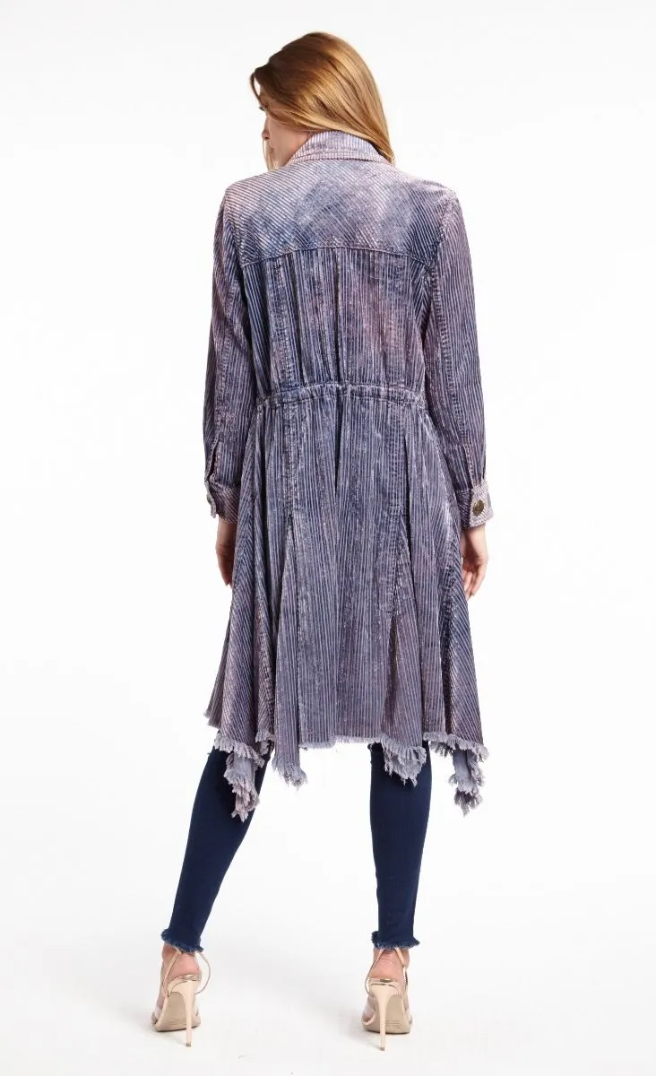 Aratta Leoni Corduroy Trench Coat - Orchid