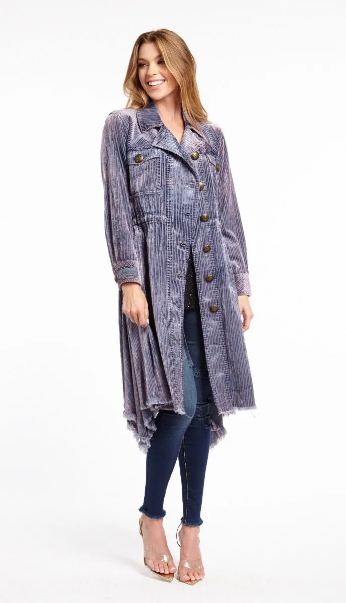 Aratta Leoni Corduroy Trench Coat - Orchid