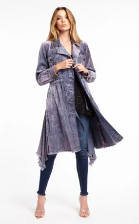 Aratta Leoni Corduroy Trench Coat - Orchid