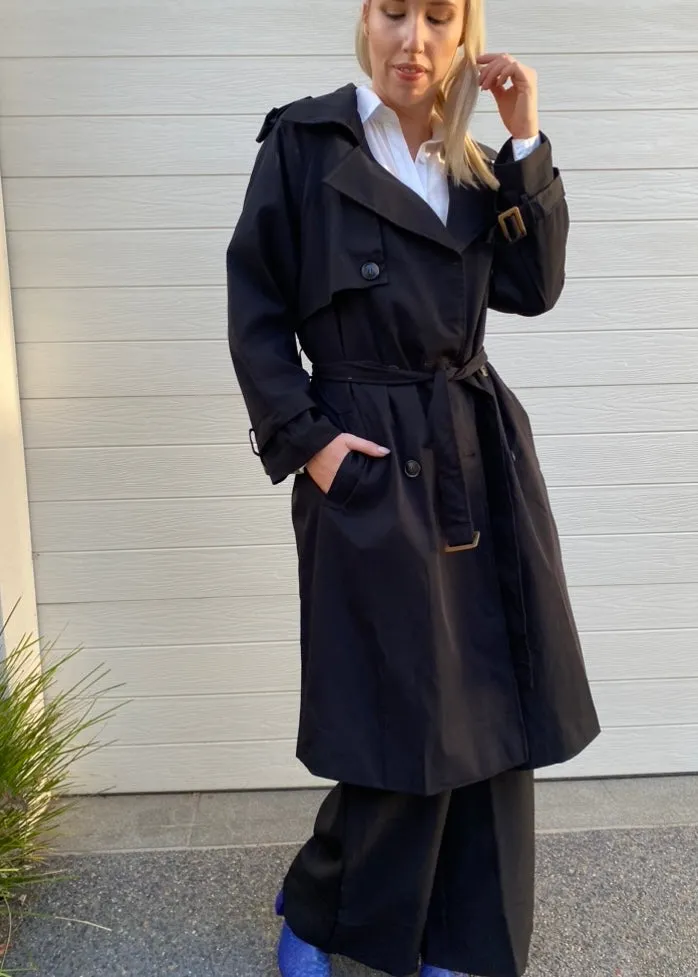 Ava Trench Coat / Black