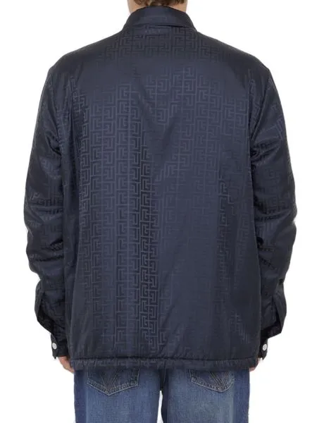 BALMAIN Classic Monogrammed Cotton Shirt for Men