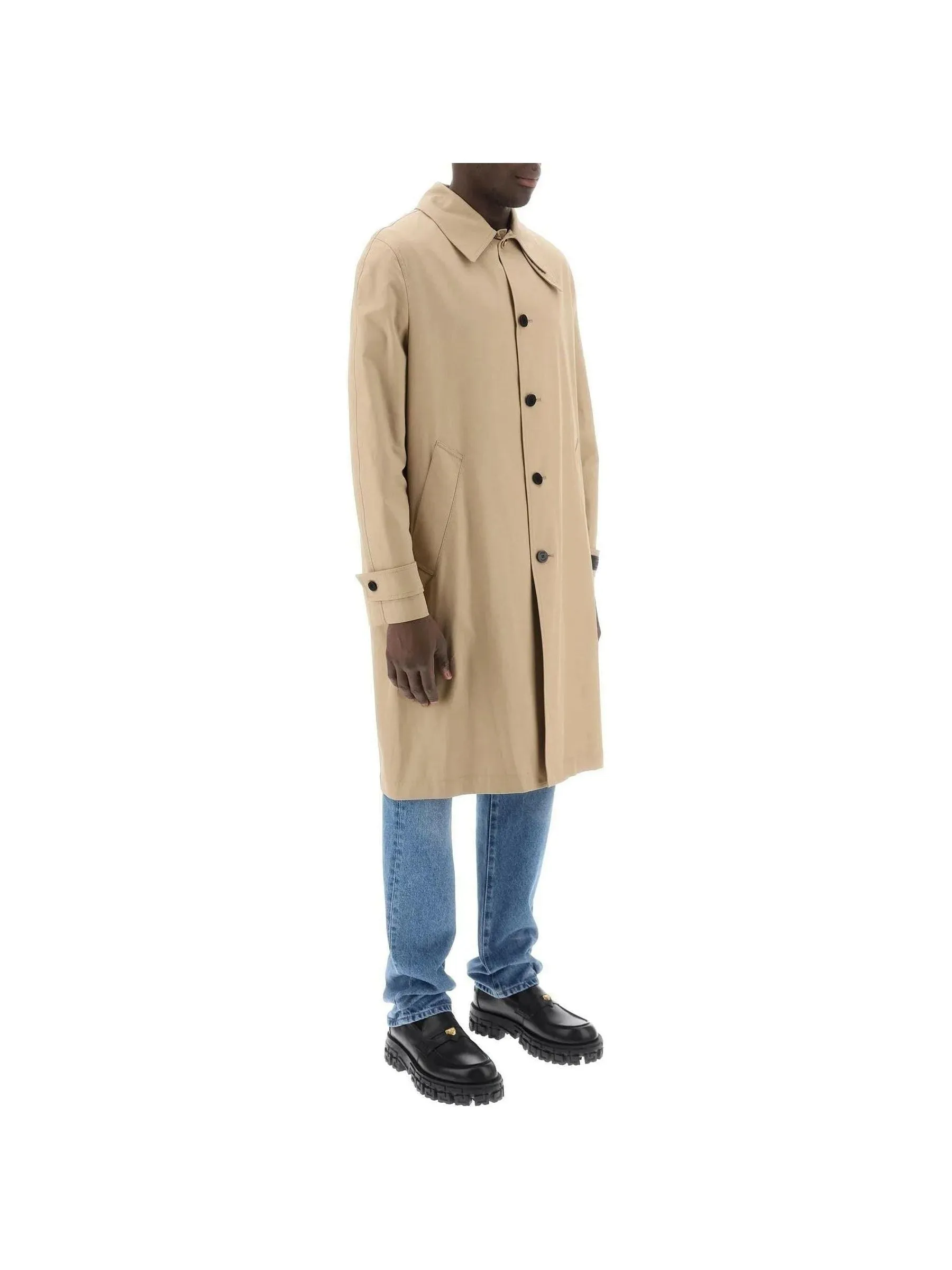 Barocco Panelled Gabardine Trench Coat