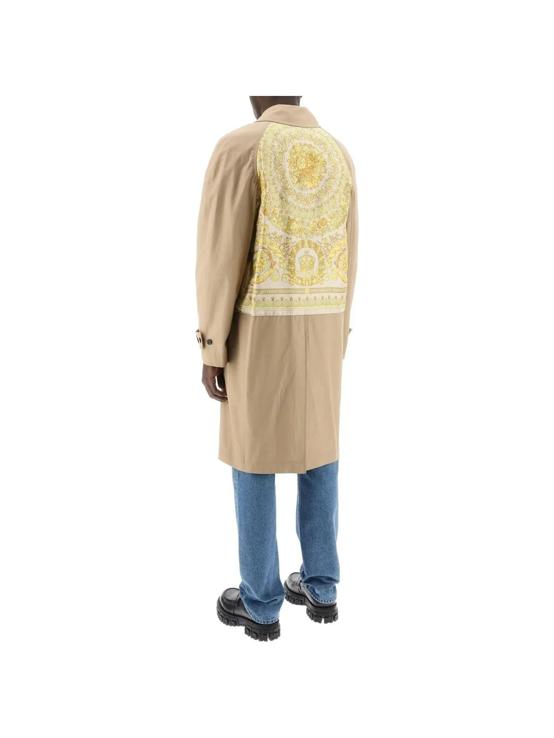 Barocco Panelled Gabardine Trench Coat