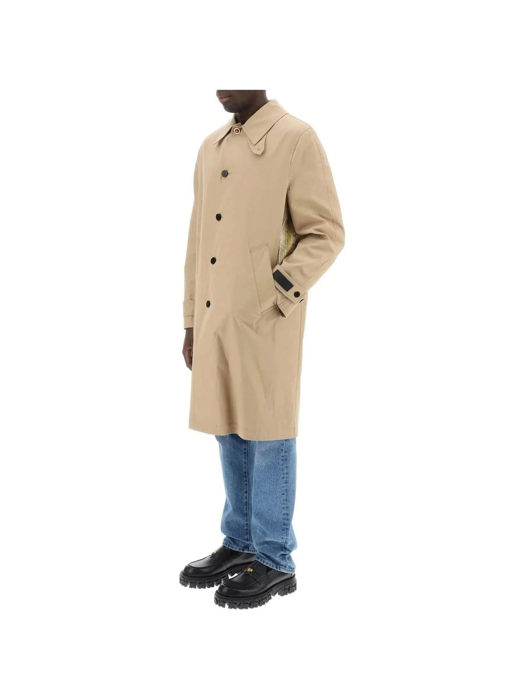 Barocco Panelled Gabardine Trench Coat