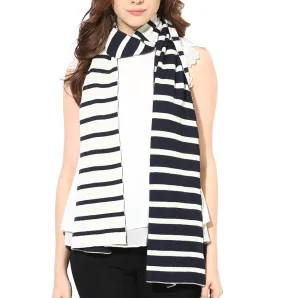 Beach Stripe Cotton Knit Scarf