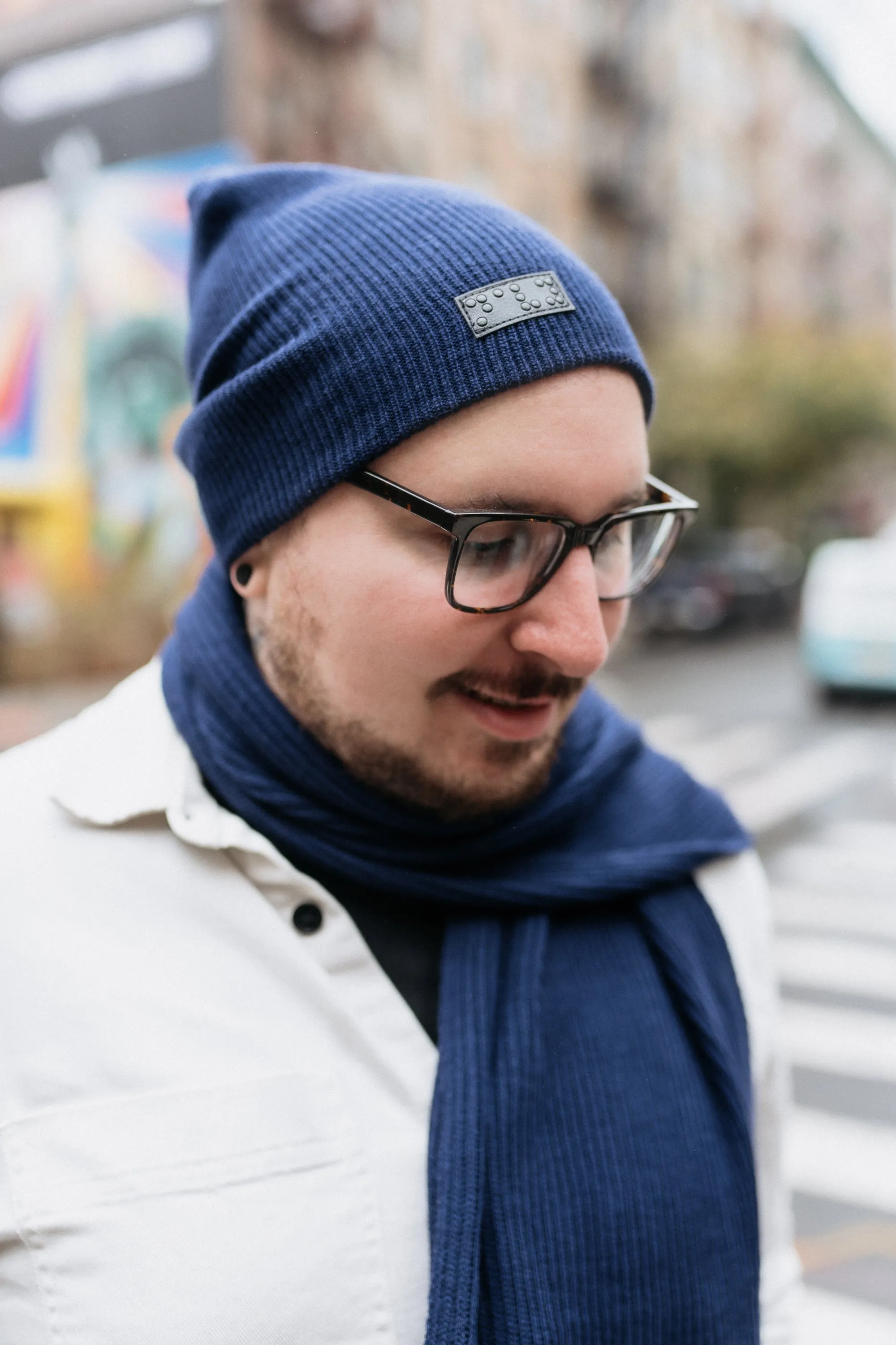 Beanie & Scarf Ribbed Knit Set