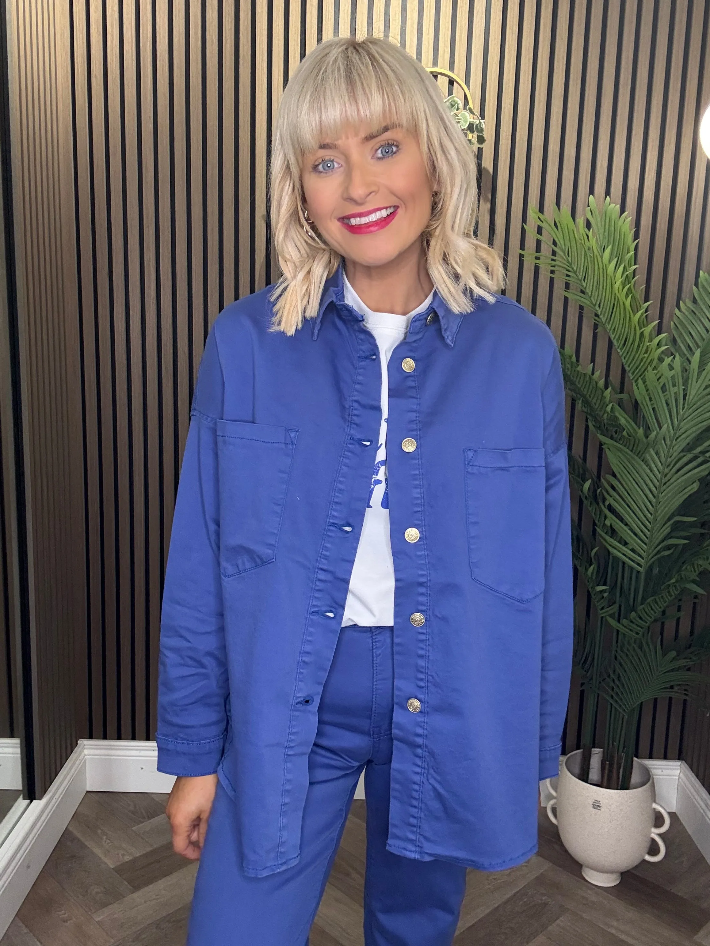 Bella Shacket Blue