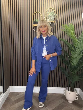 Bella Shacket Blue