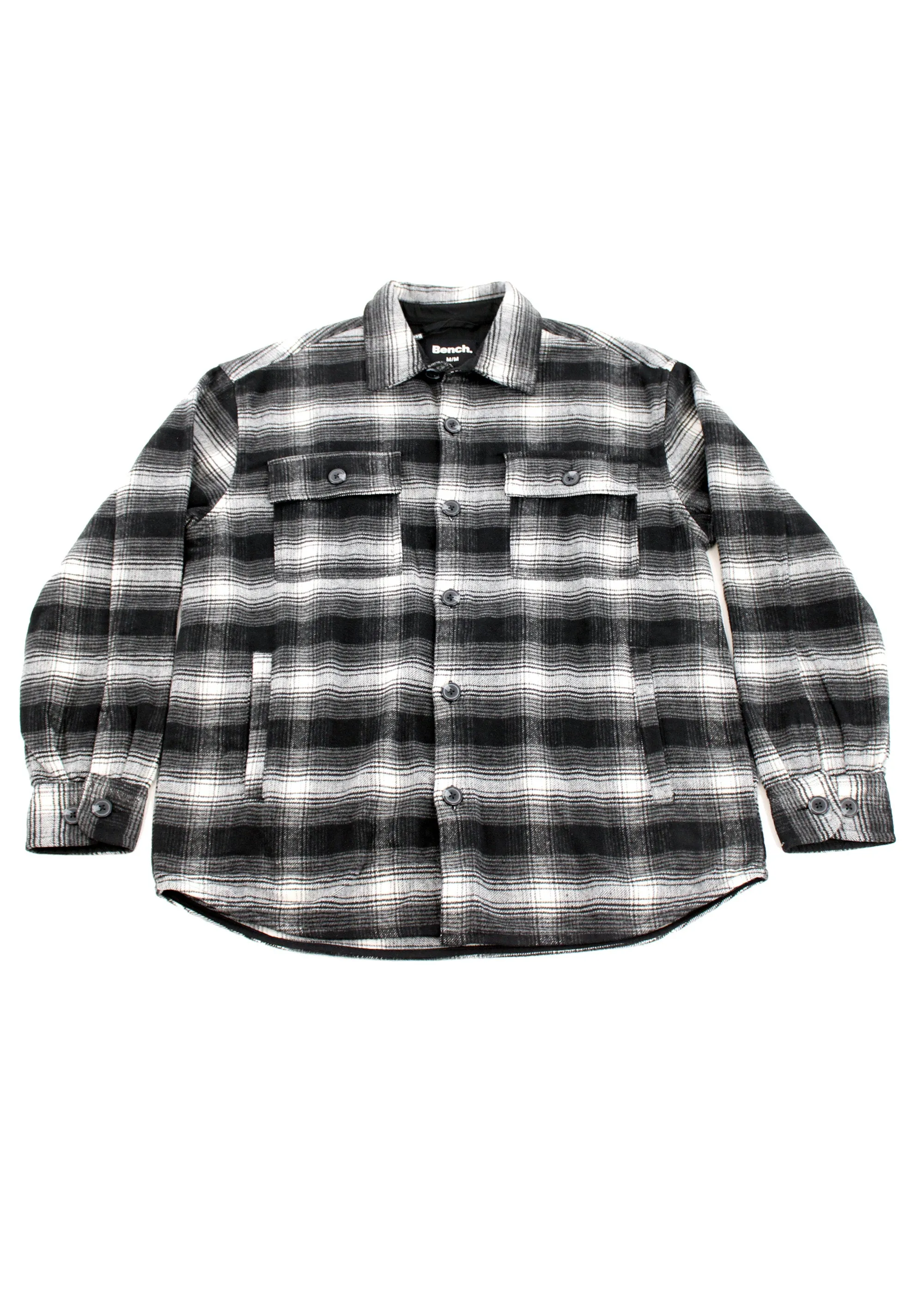 BENCH Grey Men's Urban Explorer Wooled Shacket
