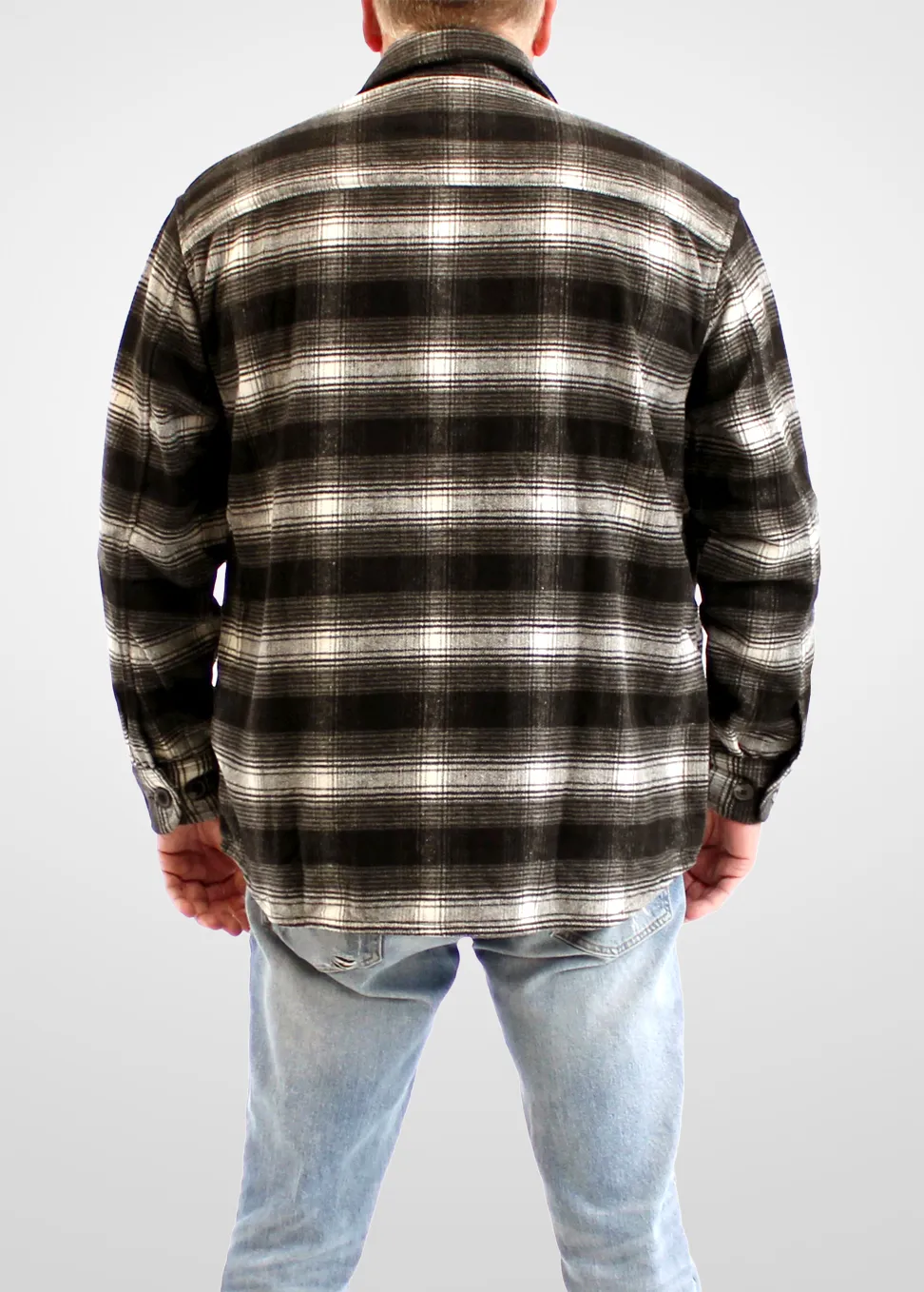 BENCH Grey Men's Urban Explorer Wooled Shacket
