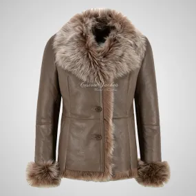 BILBAO Ladies Toscana Sheepskin Jacket Antique