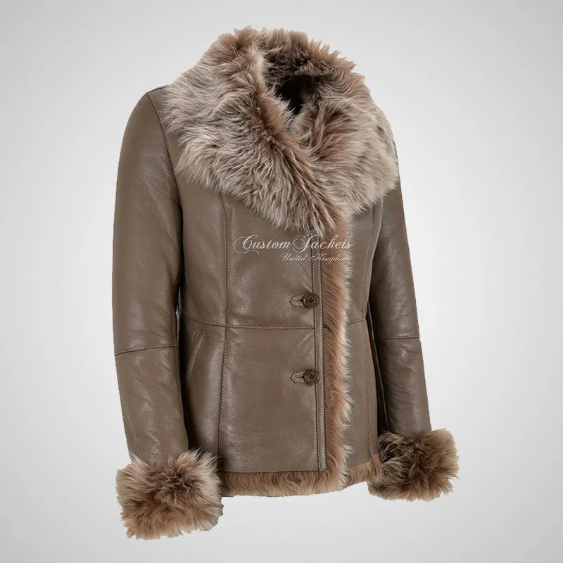BILBAO Ladies Toscana Sheepskin Jacket Antique