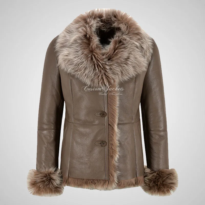 BILBAO Ladies Toscana Sheepskin Jacket Antique