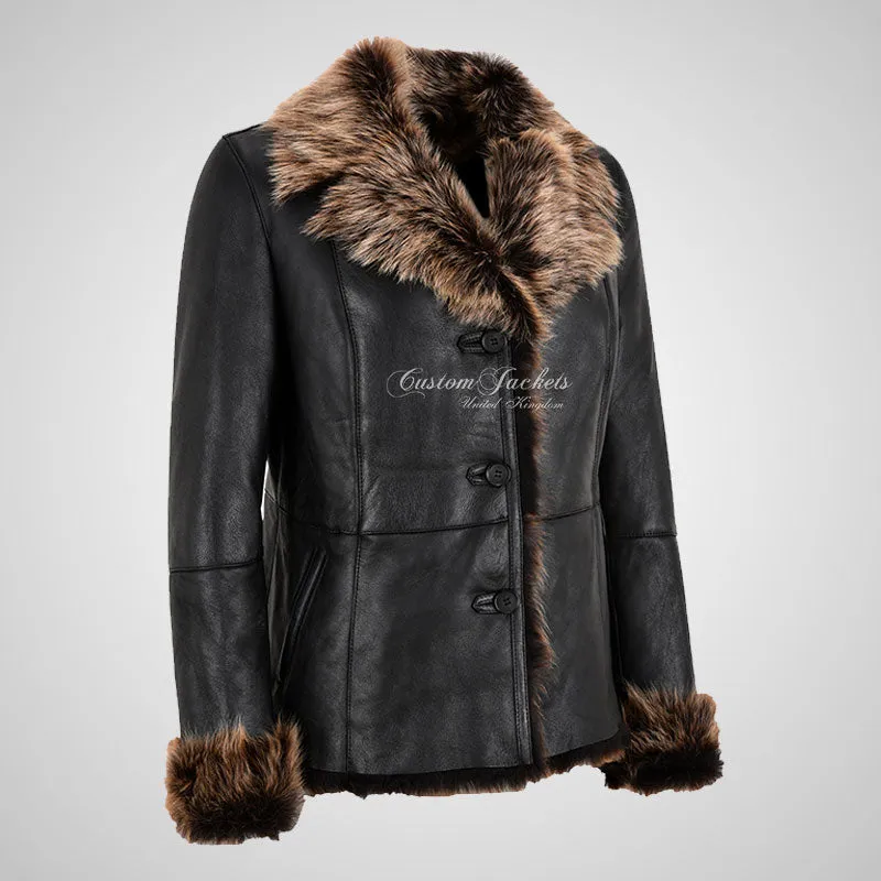 BILBAO Ladies Toscana Sheepskin Jacket Black