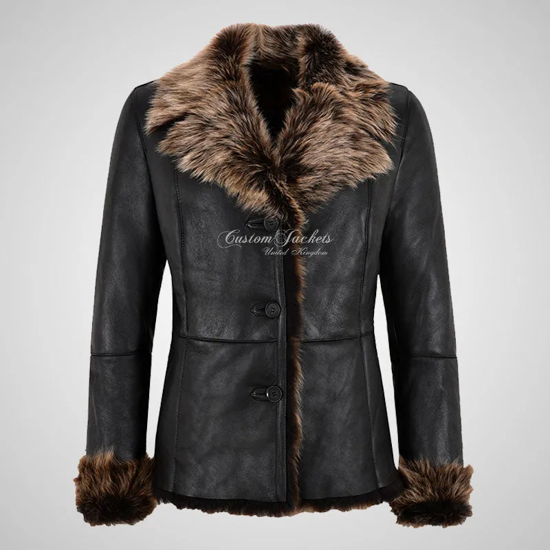 BILBAO Ladies Toscana Sheepskin Jacket Black