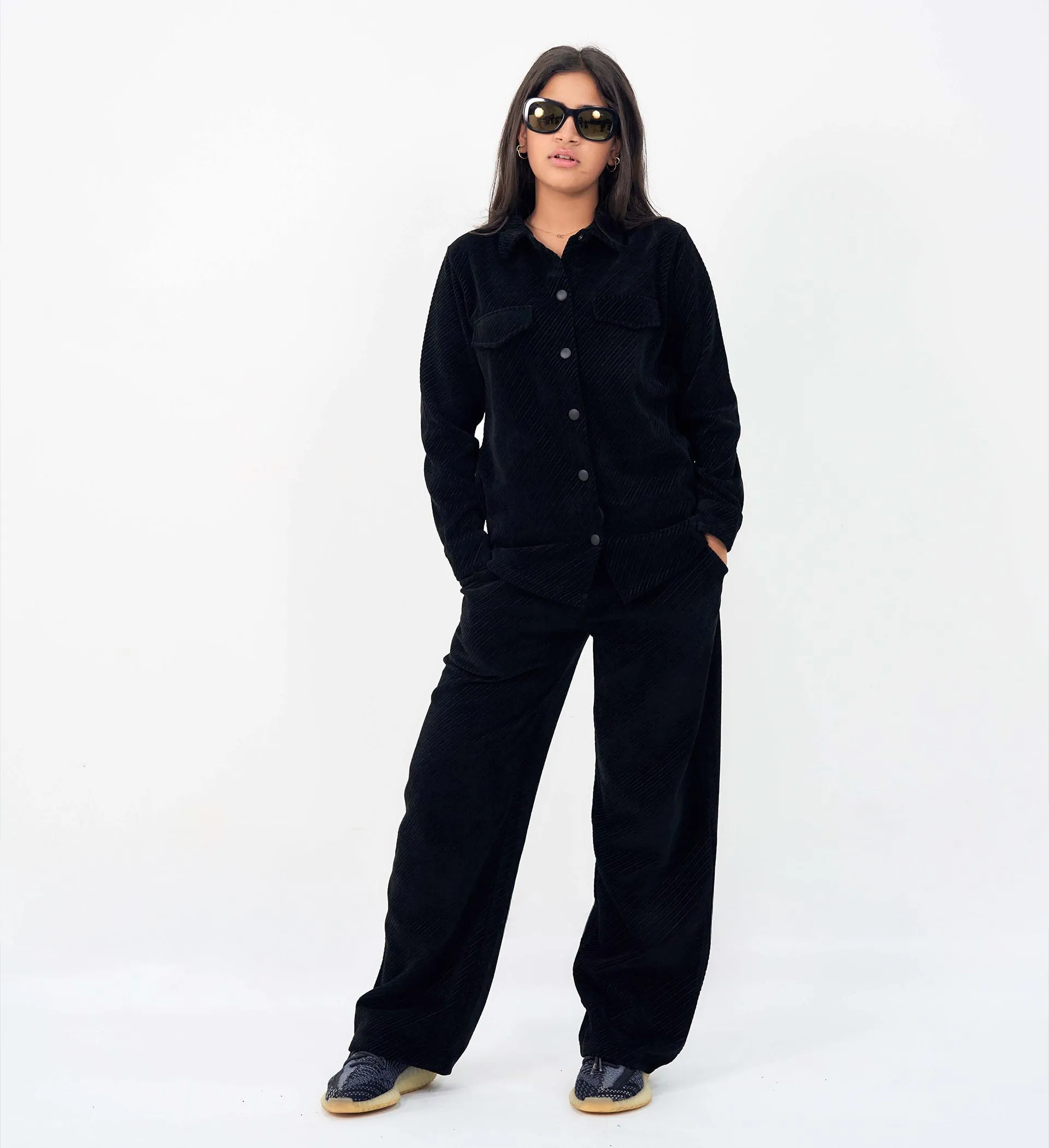 BLACK HYBRID SHACKET
