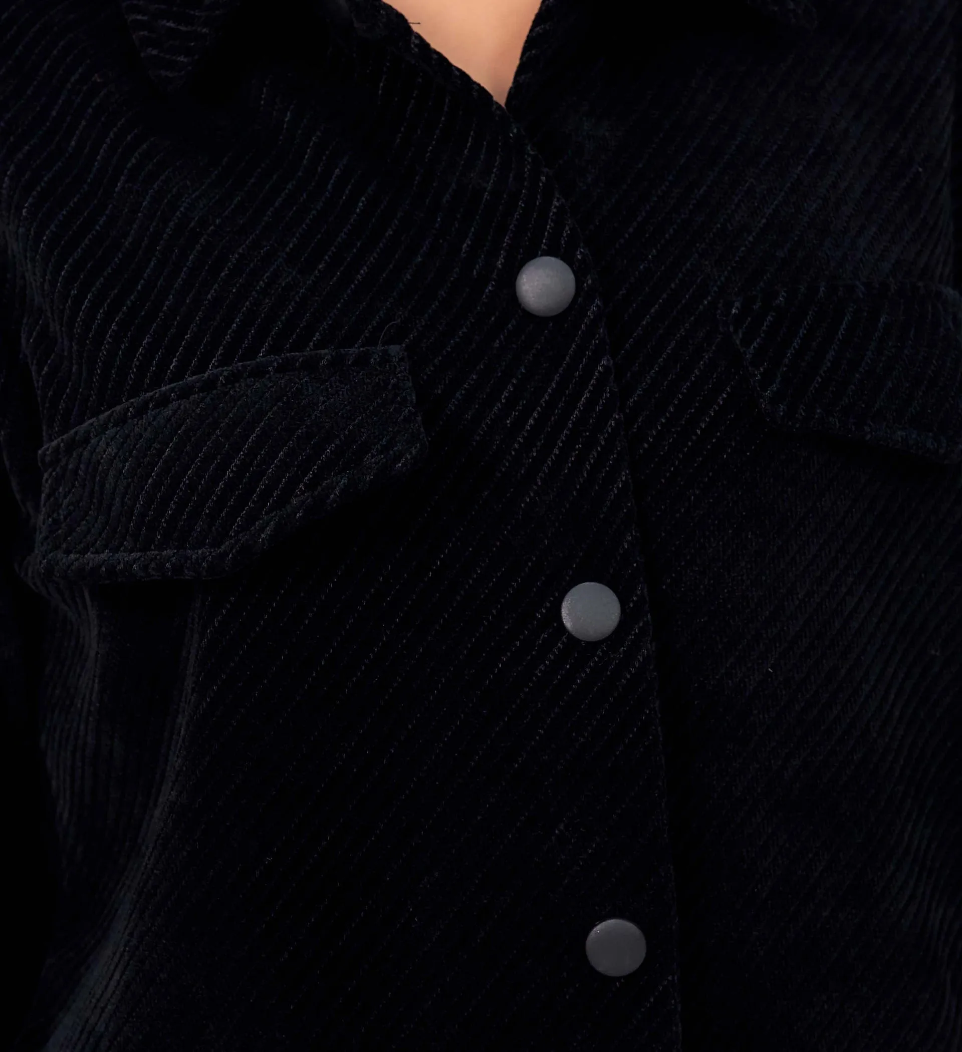BLACK HYBRID SHACKET