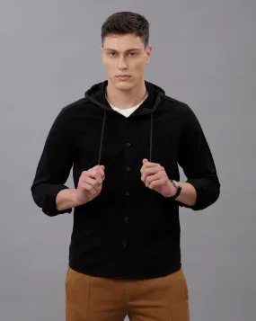 BLACK REGULAR FIT SHACKET
