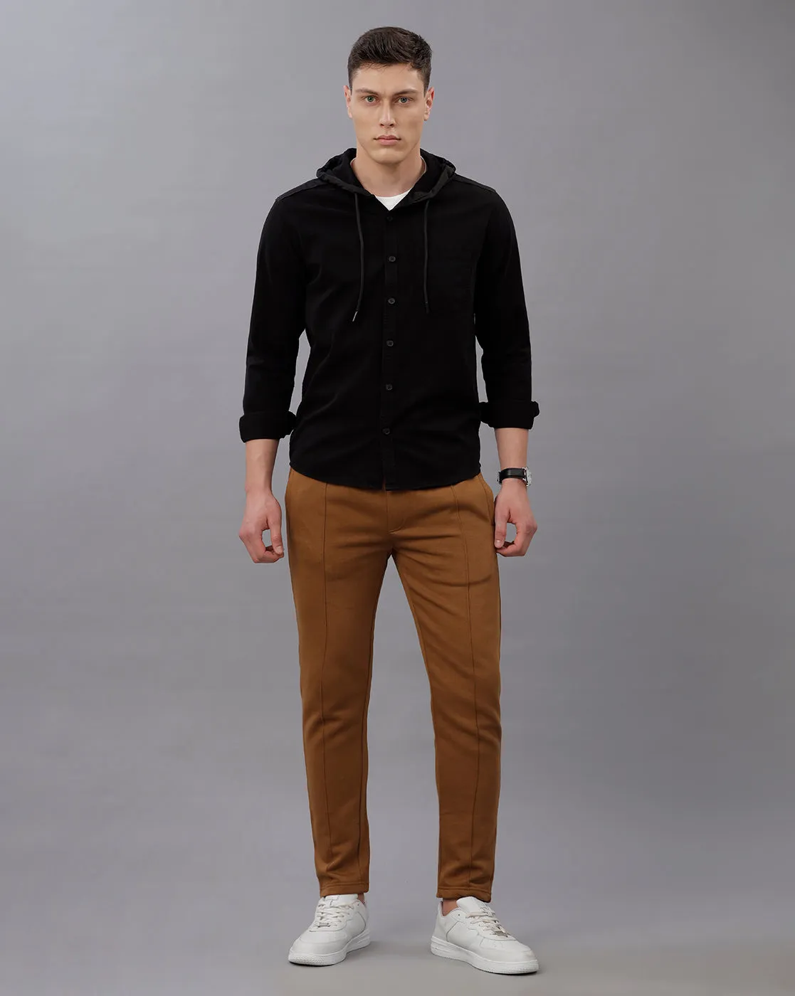 BLACK REGULAR FIT SHACKET