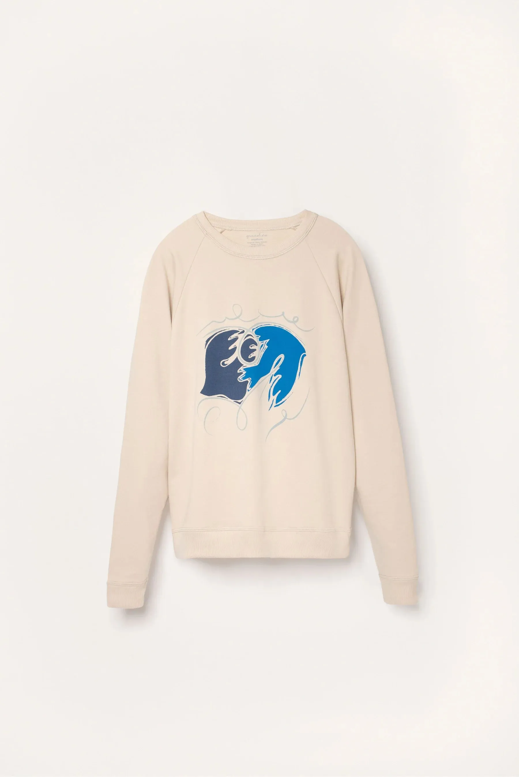 Blue Doves Sweatshirt White
