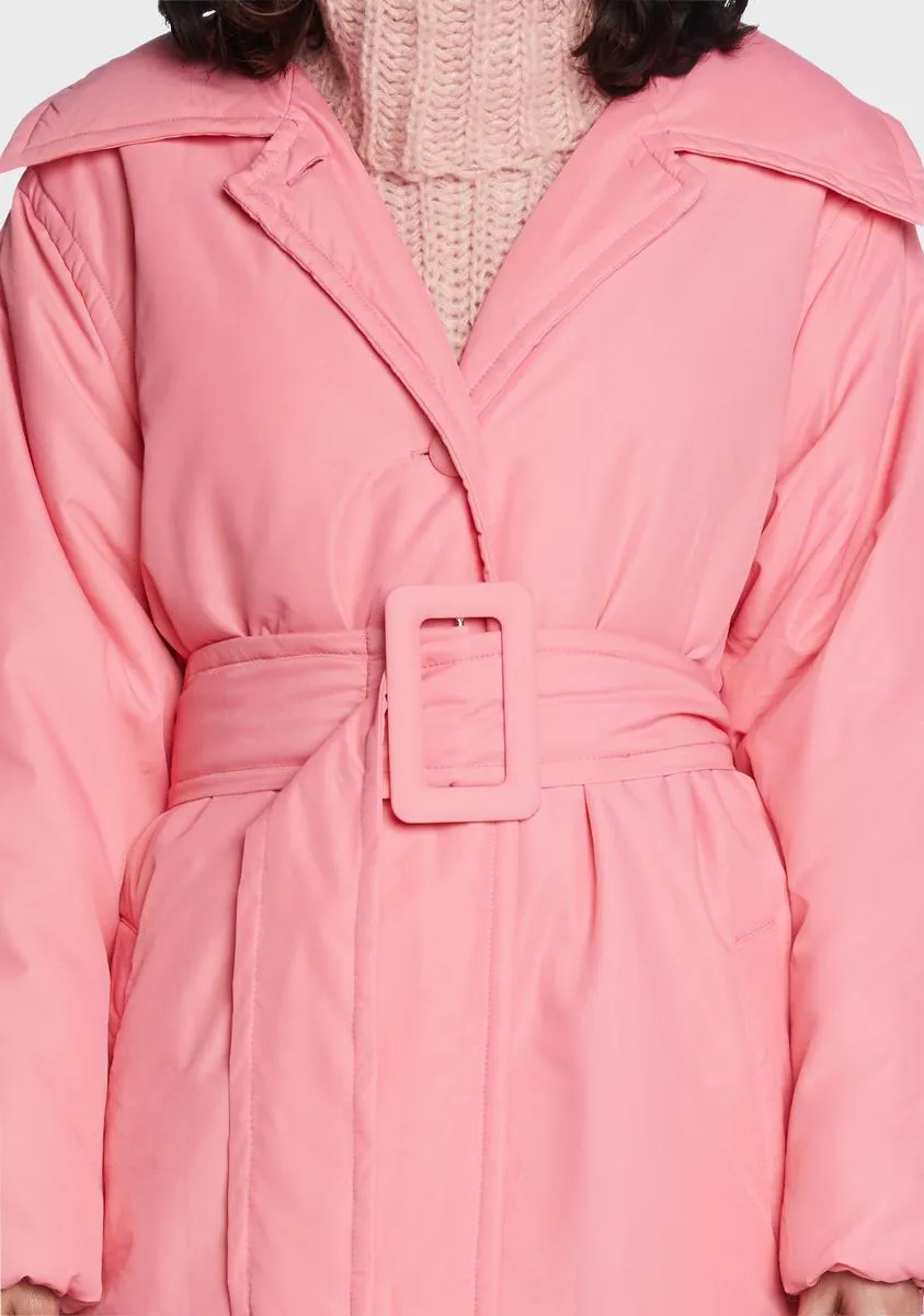 Blushful Mood Trench Coat