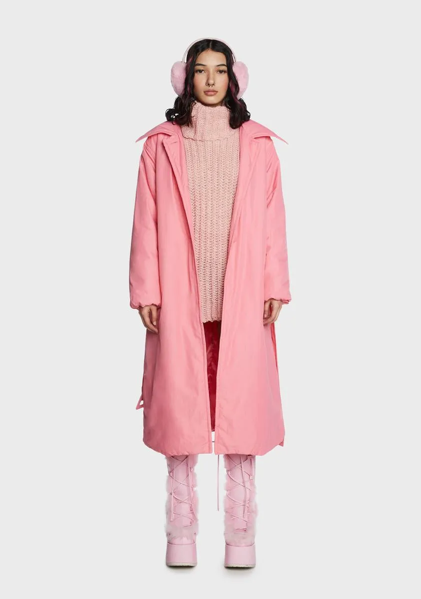 Blushful Mood Trench Coat