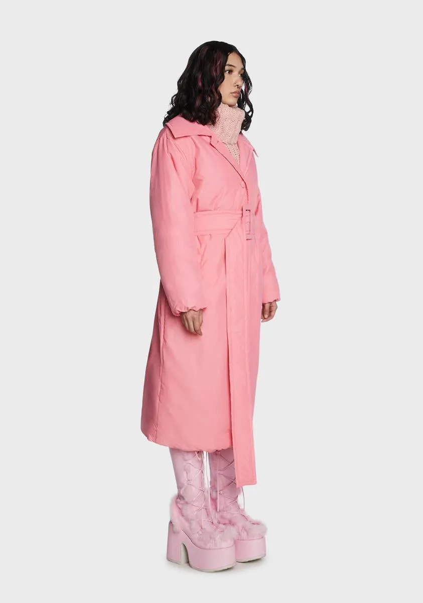 Blushful Mood Trench Coat
