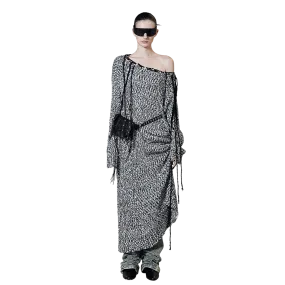 Bokashi Knitting Shirring Maxi Dress