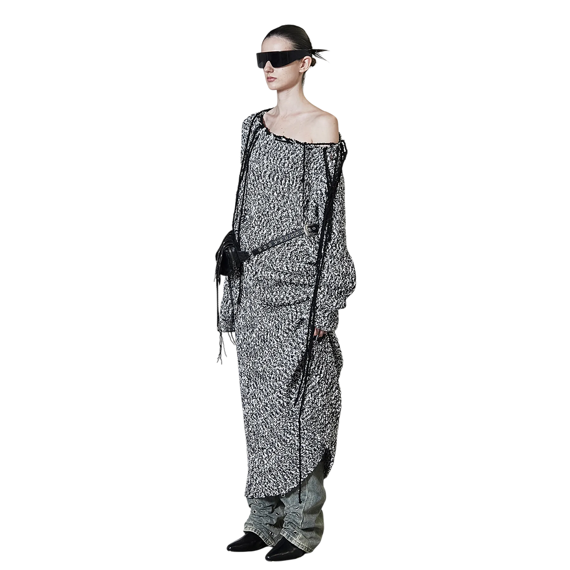 Bokashi Knitting Shirring Maxi Dress