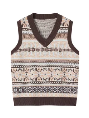 Brand Designer New Sleeveless Vest Waistcoat Geometric Oversized Vest Winter Spring Women Sweaters Pullovers Knitwear Tops -221