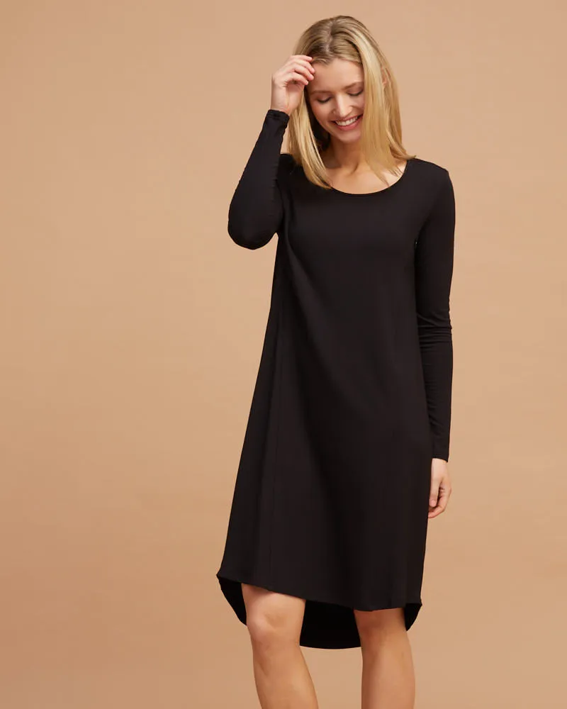 Breastfeeding T-Shirt Dress - Black