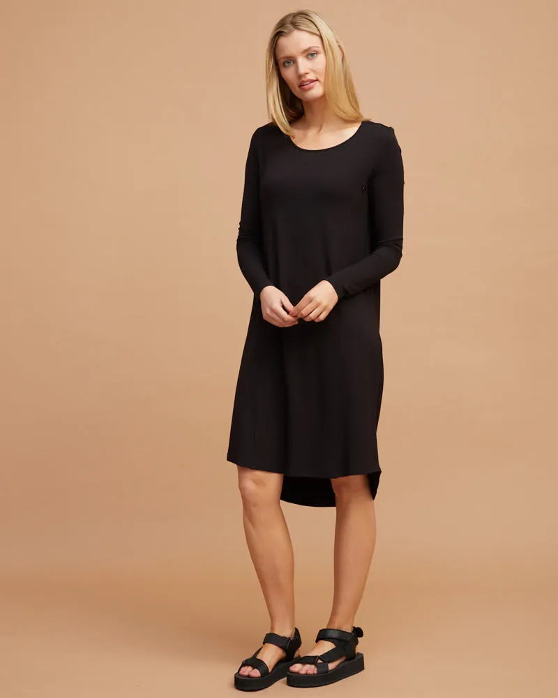 Breastfeeding T-Shirt Dress - Black