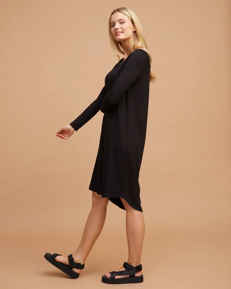 Breastfeeding T-Shirt Dress - Black