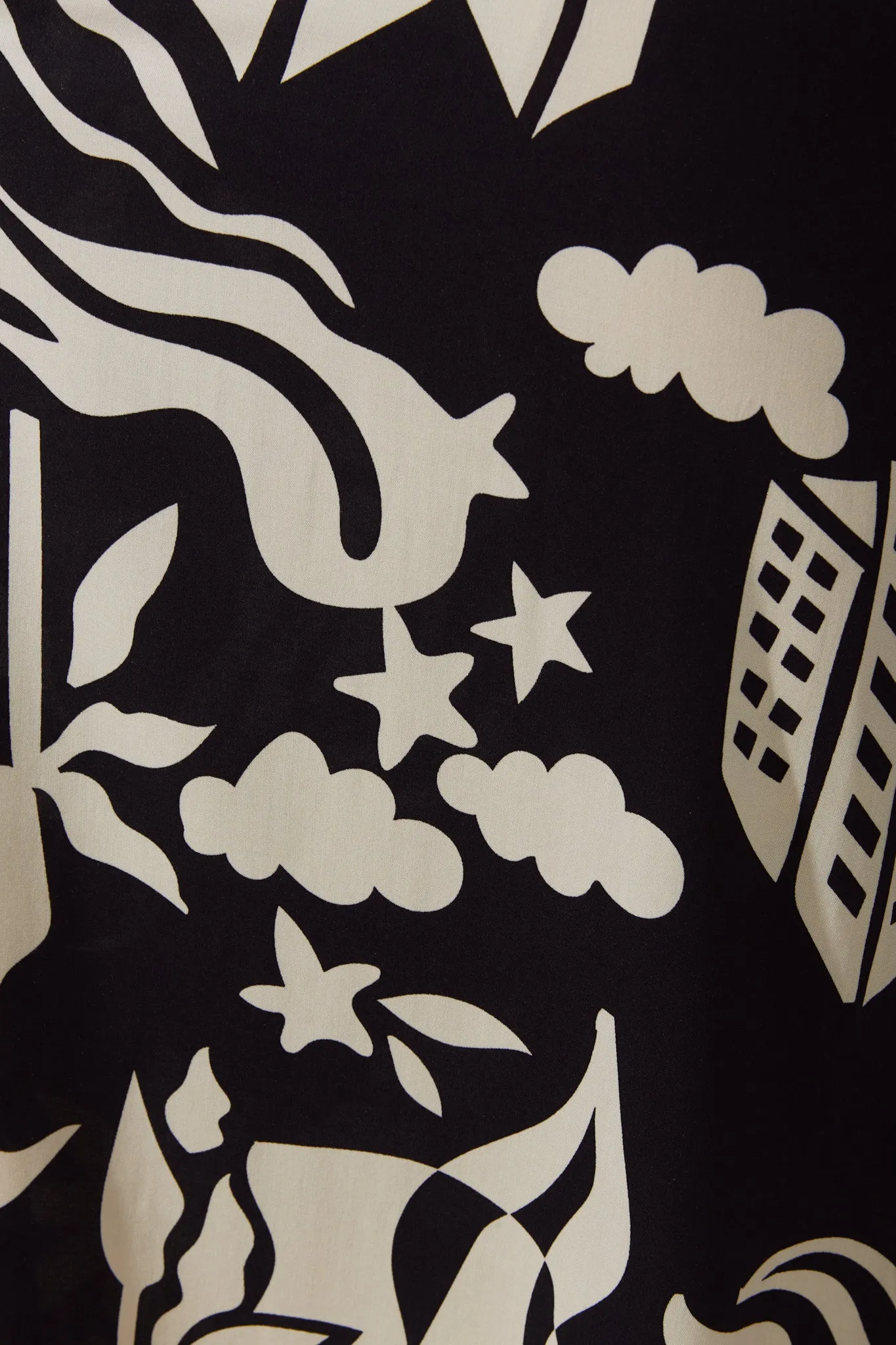 Cali Black Abstract Long Sleeve Shirt