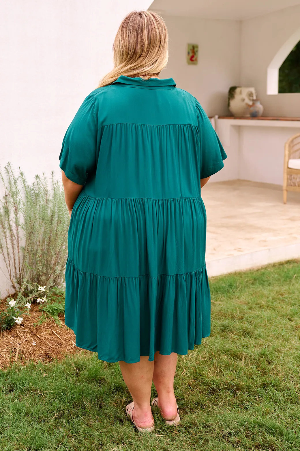 Campbell Dress Dark Emerald